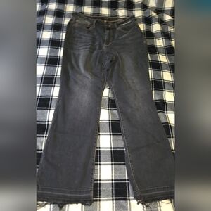 Judy Blue Wash Black Frayed Hem JEANS 16W